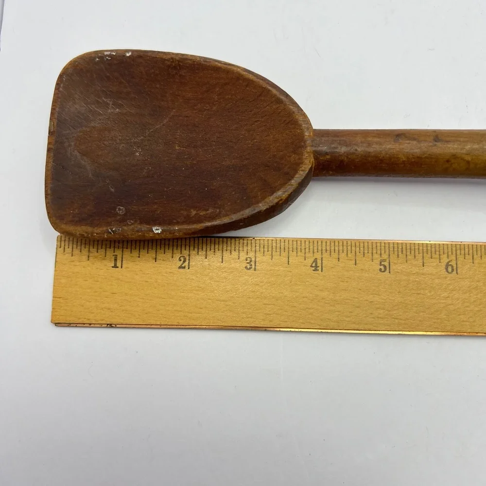 RARE Antique Wooden Dough Spoon 14
